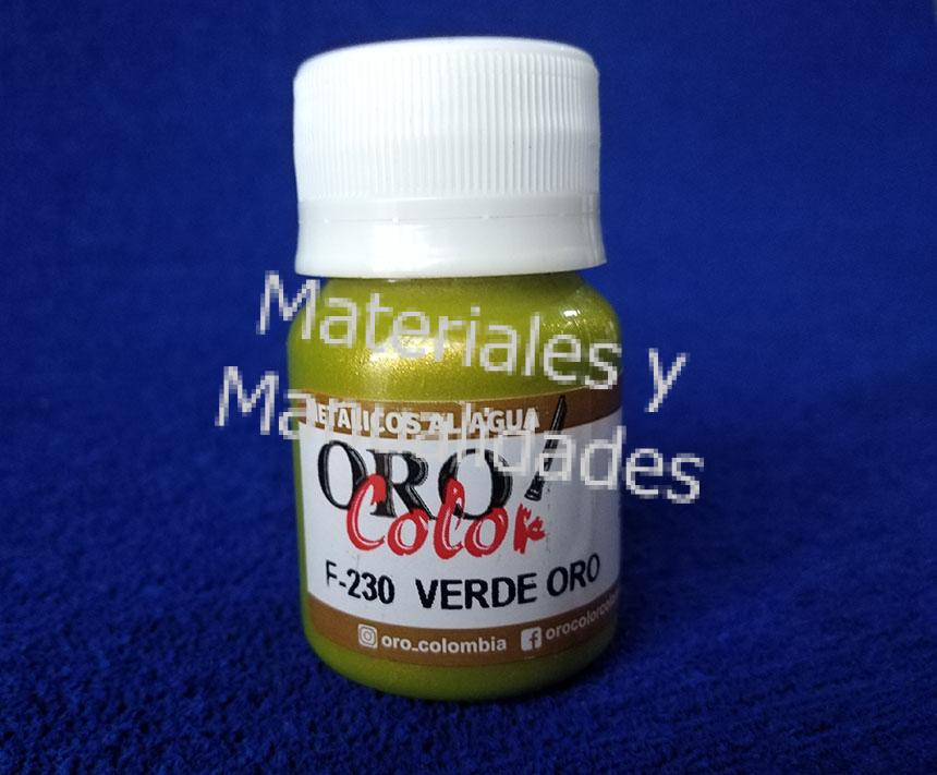 Pintura Acrílica Verde Oro metálico acabados Metálizados