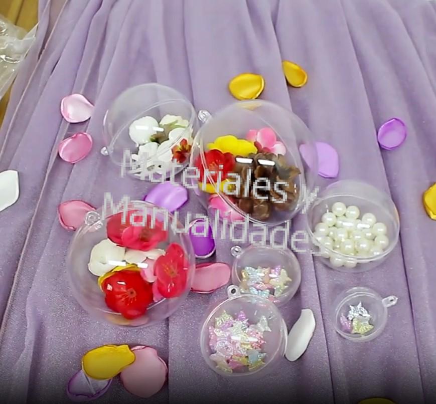 esferas acrilicas rellenables para decorar fiestas