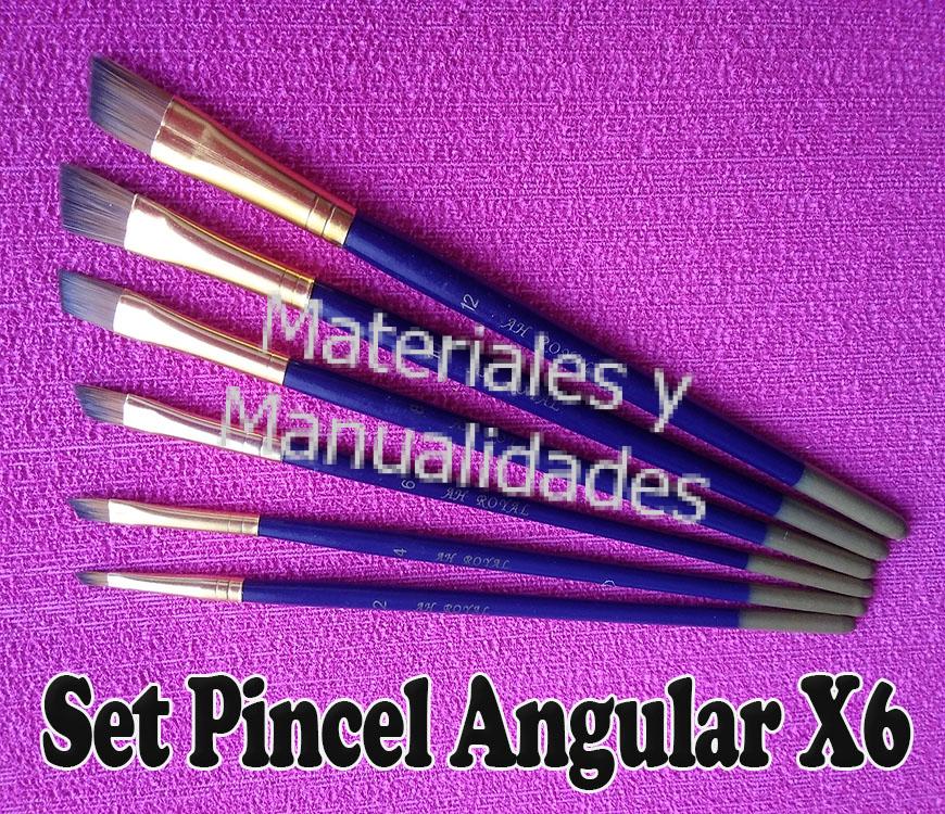 Set de pincel artistico angular linner punta quemada  
