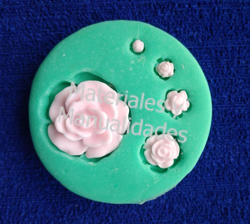 Molde en silicona de rosas flores para apliques de aretes 