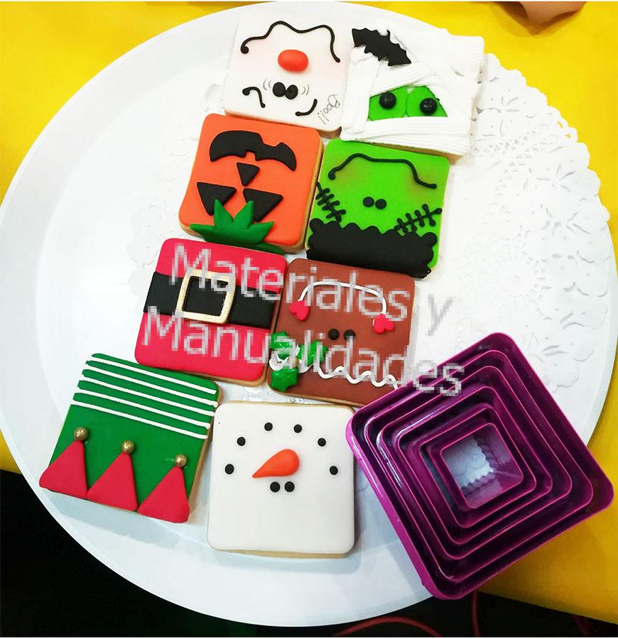Cortador plastico cuadrado para navidad