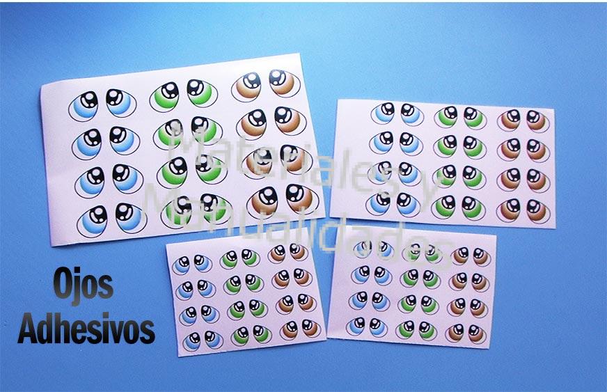 ojos adhesivos para fofuchas muñecas fomi