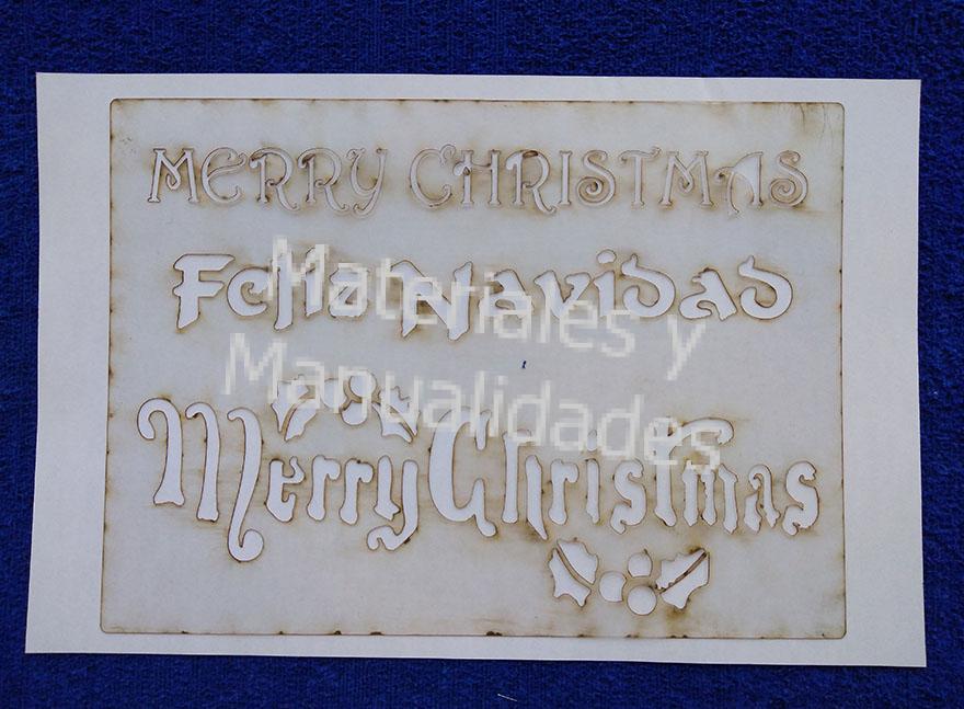 PLANTILLA STENCIL MENSAJE FELIZ NAVIDAD PARA ESTARCIDO EN MANUALIDADES ...