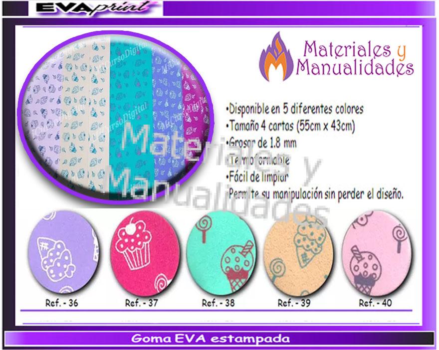 Goma eva estampado muffins cupcake para fomi impreso foamy print