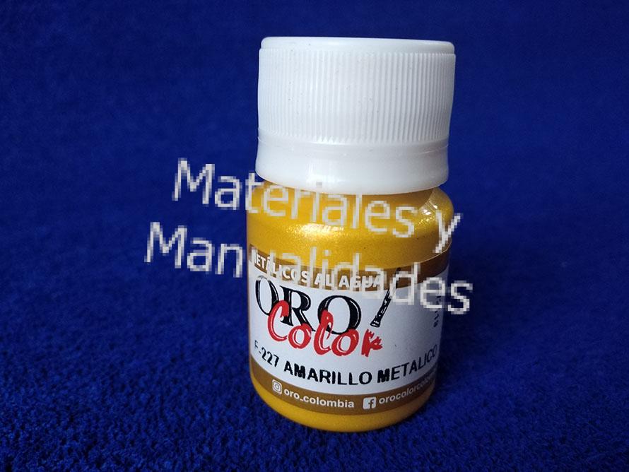 Pintura Acrílica Amarillo metálico para acabados Metálizados