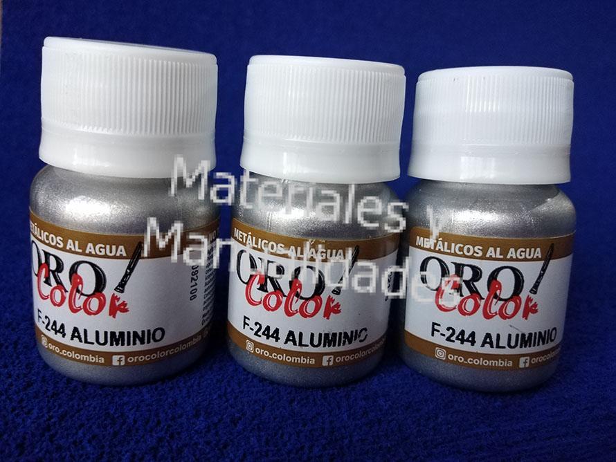 PINTURA METALIZADA ALUMINIO METÁLICO ACRÍLICOS AL FRÍO DE 30ML