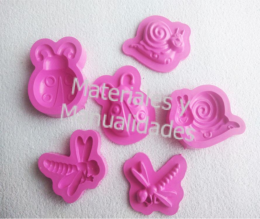 Animalitos libèlula caracol y mariquita detalles decorativos 