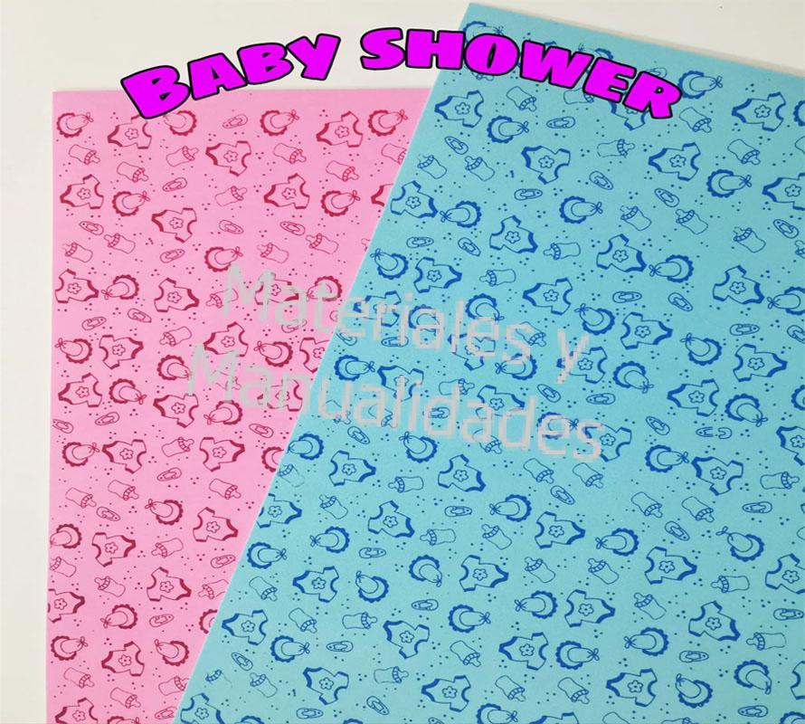 Goma EVA Baby shower vestido foami estampado fomi foamy