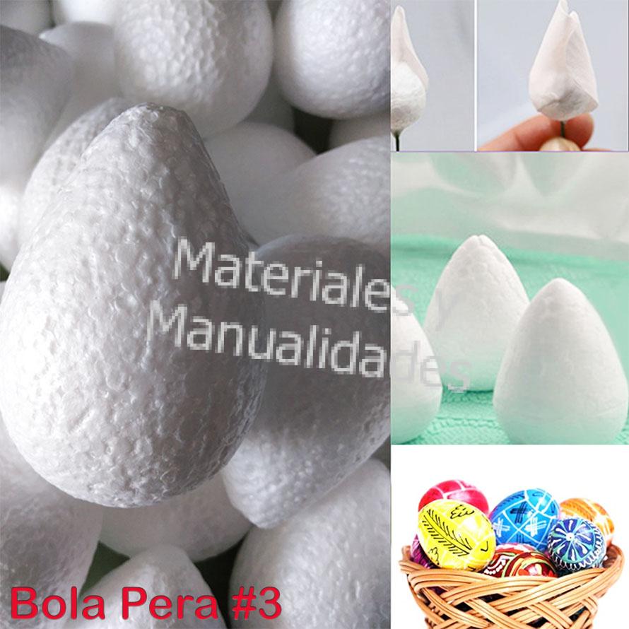 Bola Pera De Icopor #3 Poliestireno huevos Para Manualidades Y F