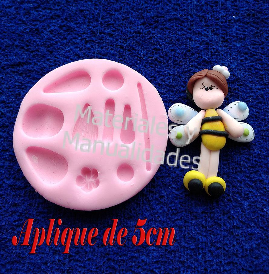 Molde silicona abeja para porcelanicron foami