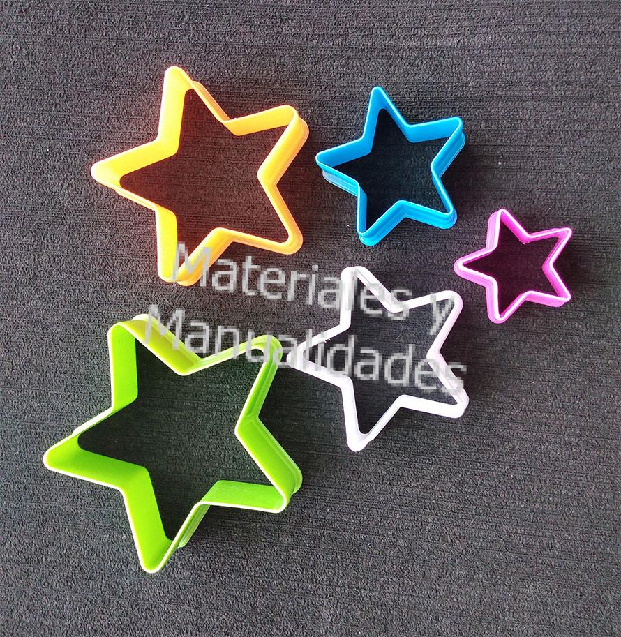 Set  cortador de galletas estrellas para fondant postres