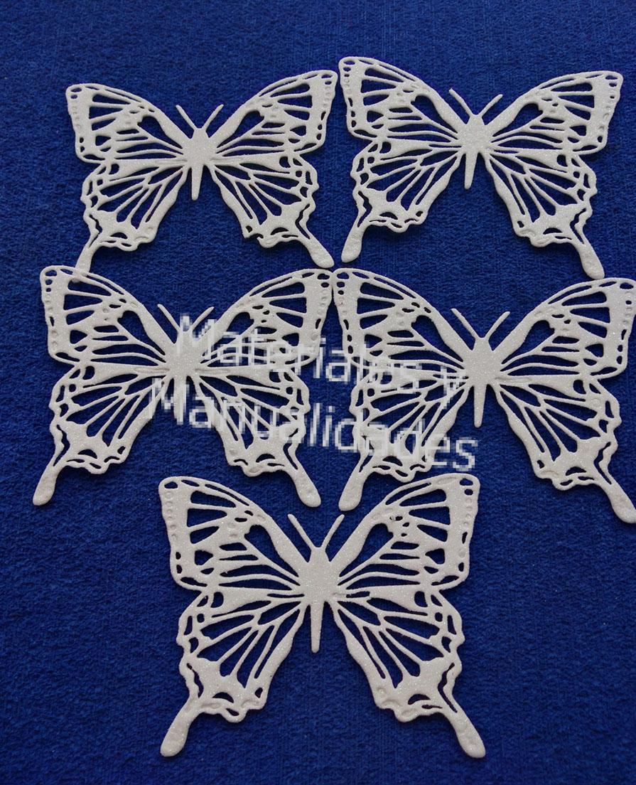 Set Figuras en foamy de Mariposas escarchadadas 