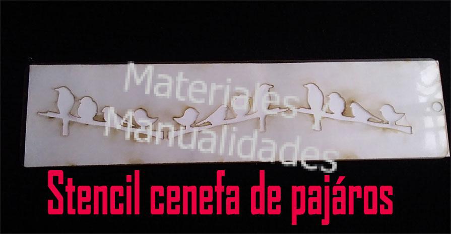 Stencil Plantilla Cenefa de Pajáros