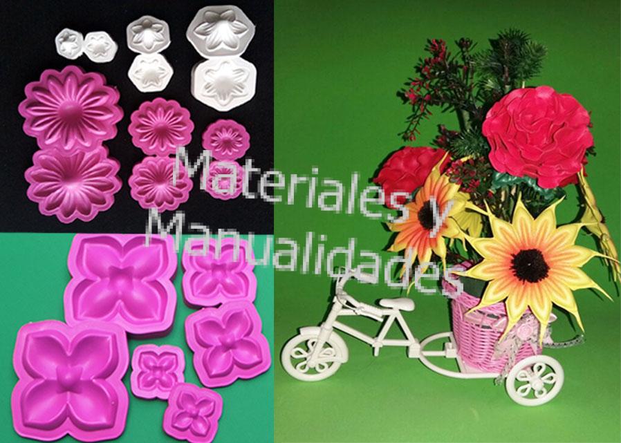 molde goma eva flores rosas girasol lirios azucenas para dia de las madres