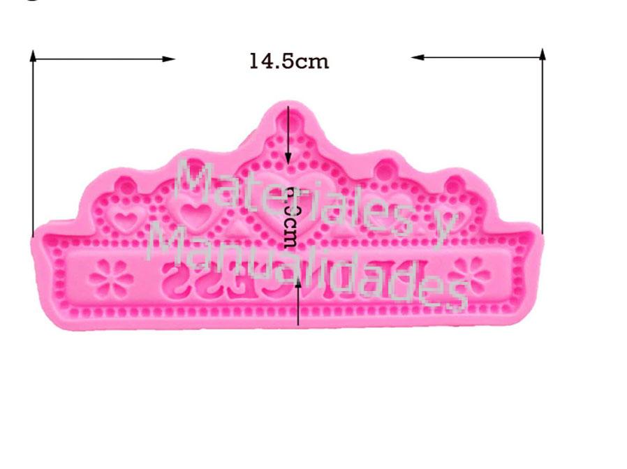 Molde en Silicona Corona o tiara para apliques en pasta fría y fondant