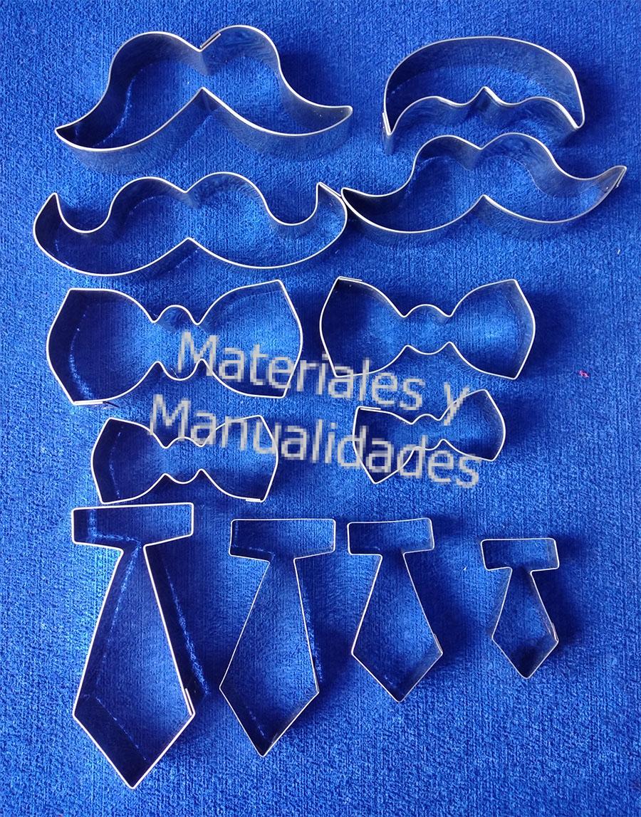 Molde cortador de galletas corbatin mostacho corbata 