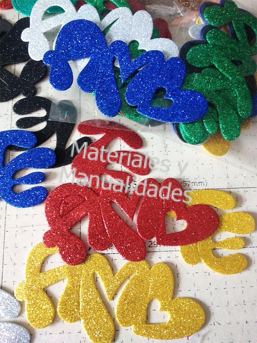 amor y amistad figuras en goma eva apliques para cajas y empaques a