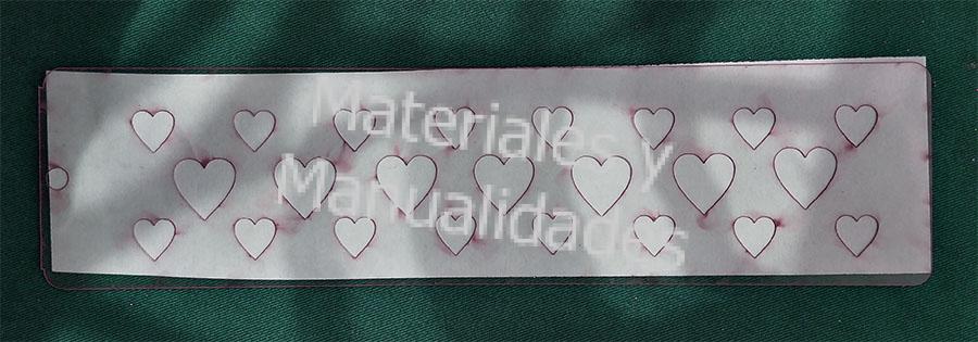 Stencil o cenefas Corazones pequeños Plantilla Para Arte pintura estarcido Y Manualidades