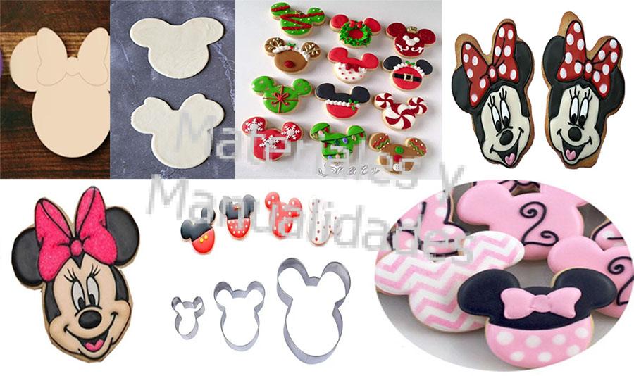 Cortador de galletas molde caras minnie disney 