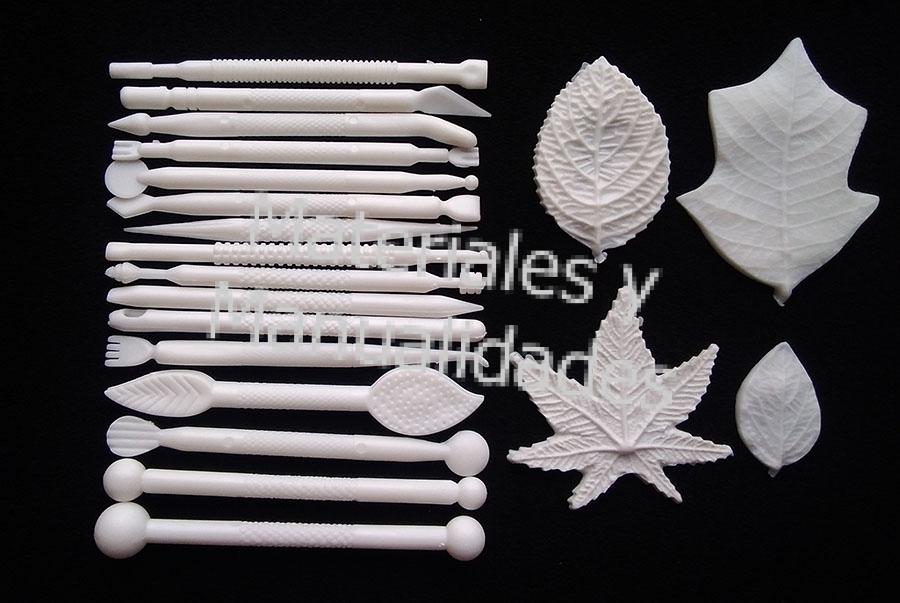 Set estiletes premium x20 piezas surtidas con hojas de árbol