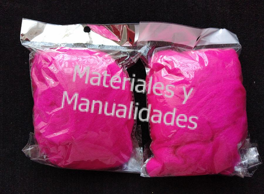 Lana Fucsia para Felting o fieltro artesanal