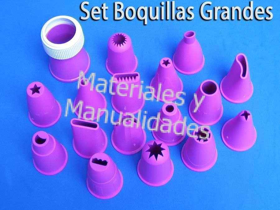 boquillas grandes para repostería en plástico