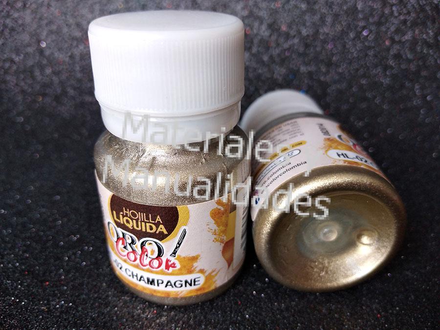Champagne líquido hojilla dorada para artes y manualidades