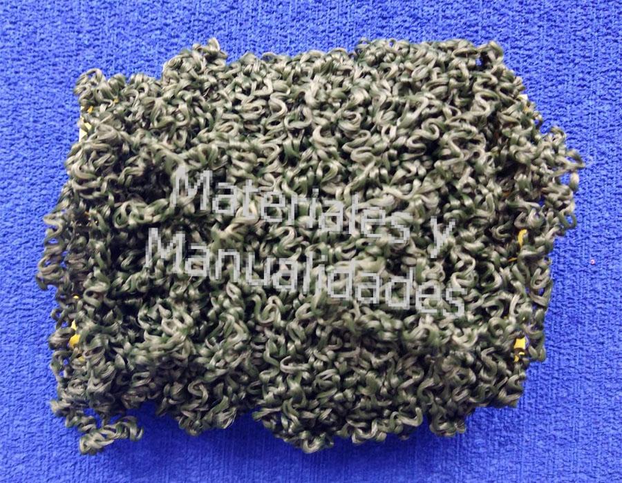Pelo sintético Cabello crespo Verde Militar para muñecas fofucha
