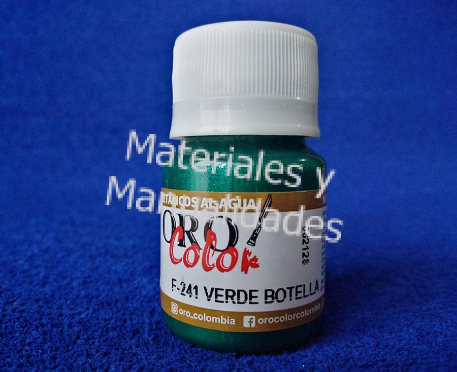 Pintura Metálica Verde Botella metalizada Acrílicos de 30ml