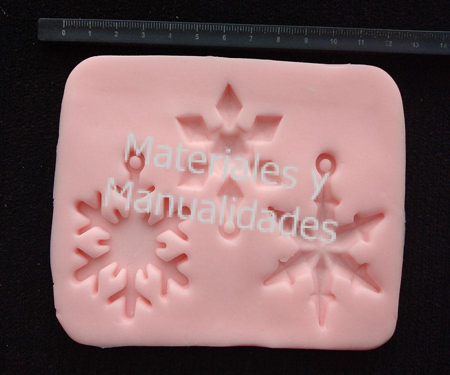 Molde Silicona Copo de nievepara manualidades apliques gall