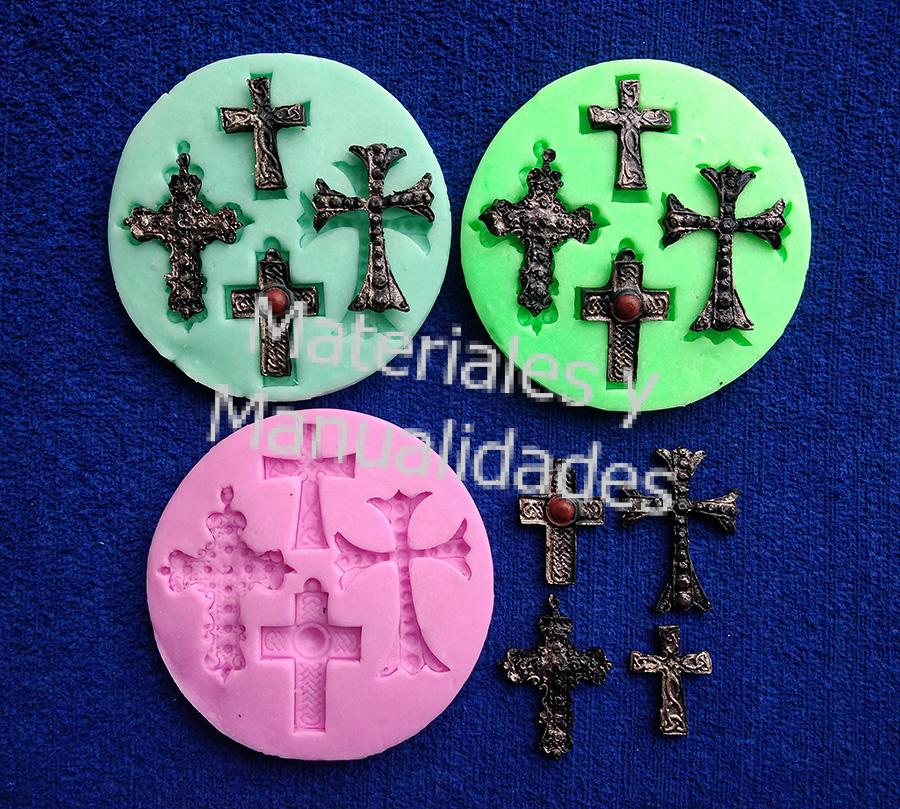 Molde silicona cruz crucifijos para decorar recuerdos bautizo comunión