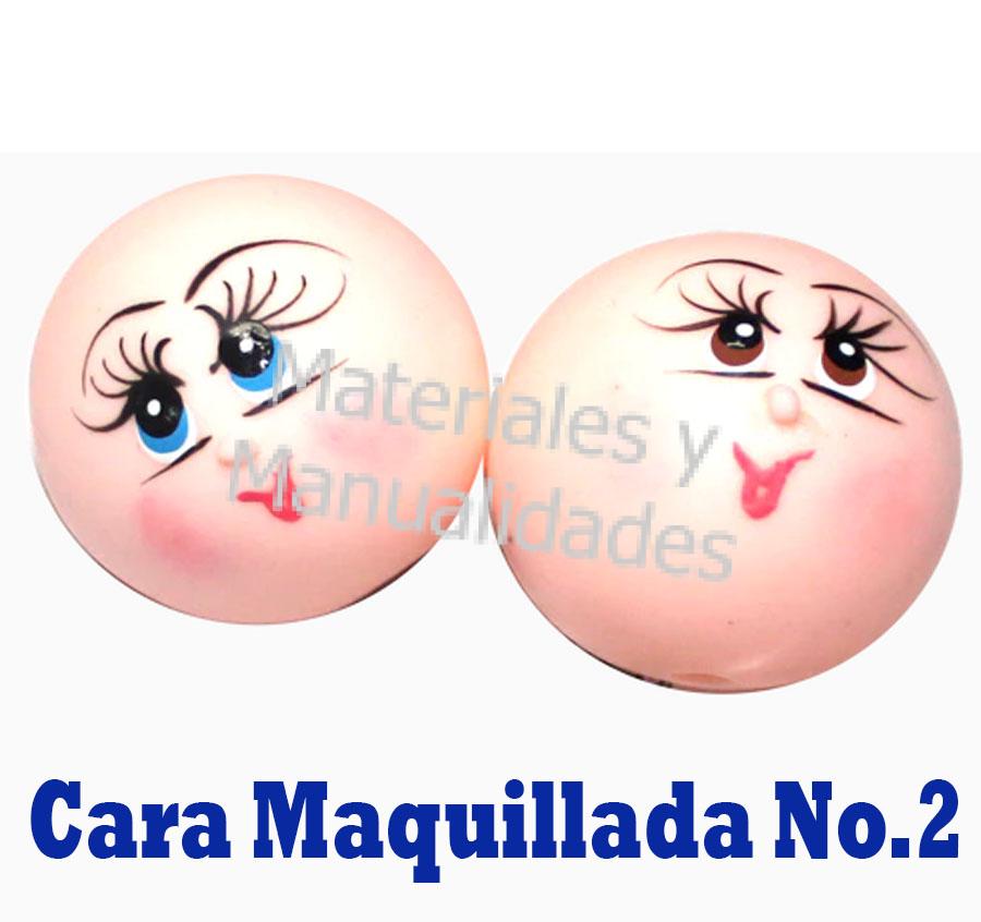 Cara redonda maquillada para recordatorios y  decoración de manualidades