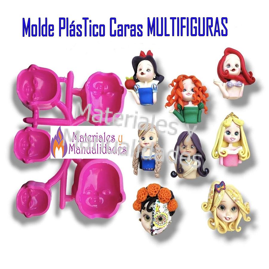 Moldes plástico Caras unisex para modelar lindos muñecas