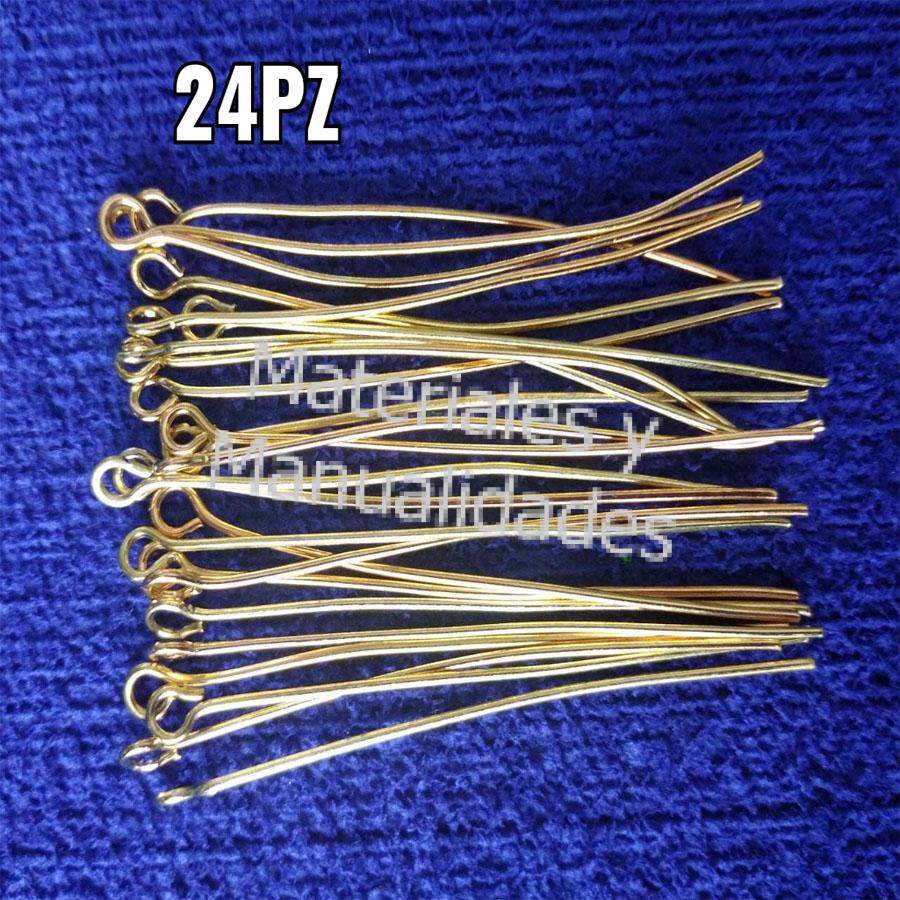 Set alfiler tradicional dorado  herrajes con orificio para aretes 24pz