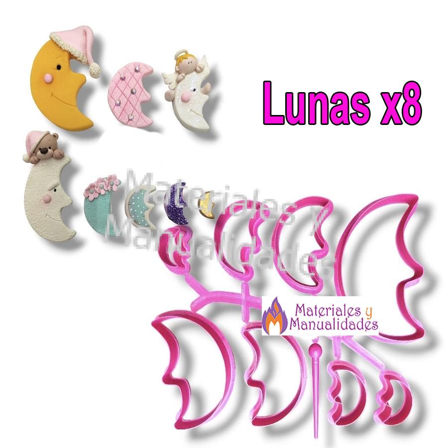 Molde luna para recordatorios decoración de minitortas pastillaje
