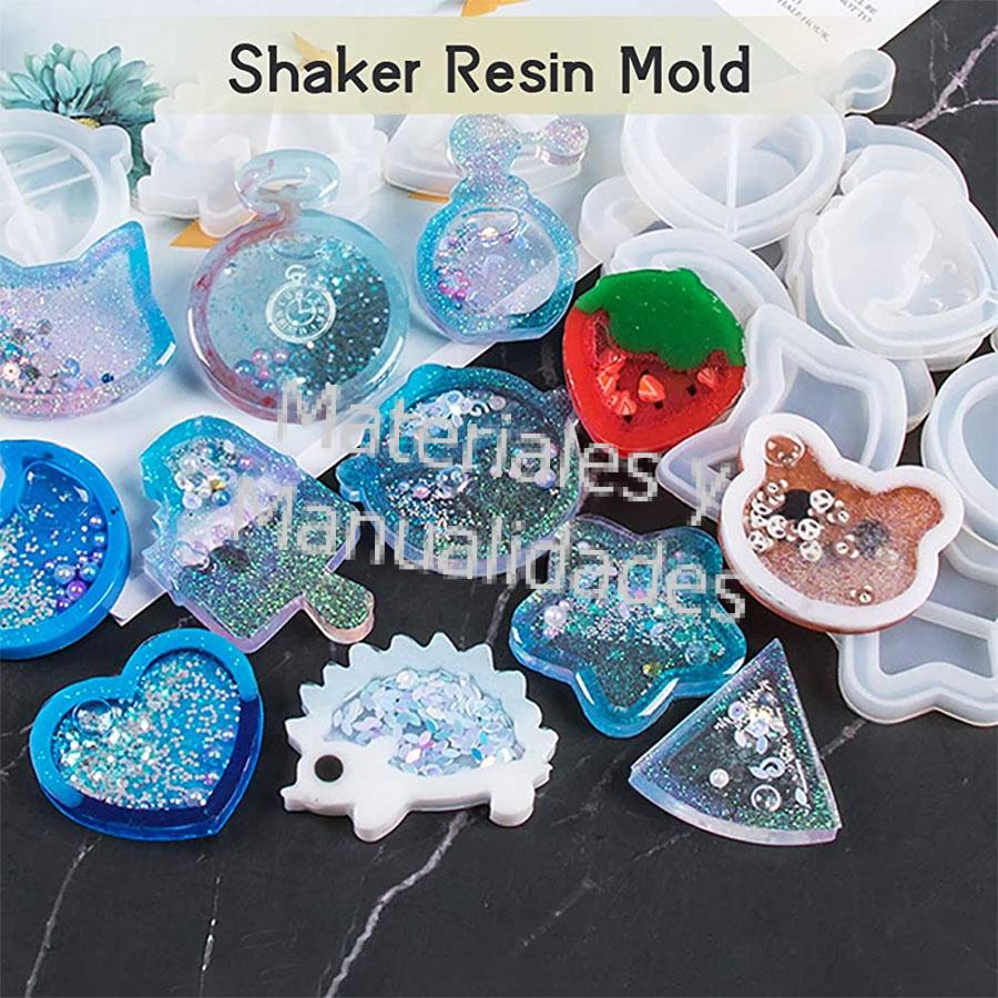 shaker para manualidades con resina epoxica joyeria artesanal