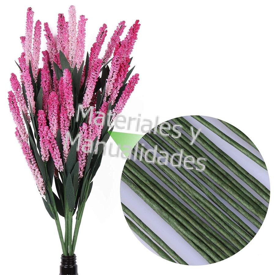 20 Piezas de alambre de tallo de flores florales, calibre 22