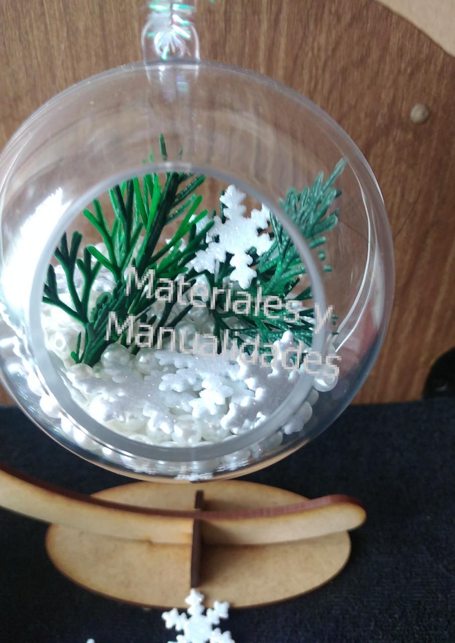 esfera rellenable acrilica para navidad