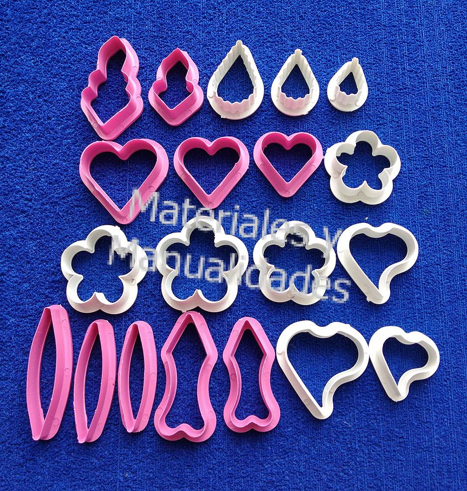 Cortador de Flores x20 pz para decorar porcelanicrón y fondant
