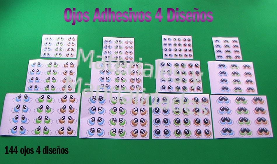 Oferta 150 Ojos adhesivos recortables para fofuchas muñecos foami eva