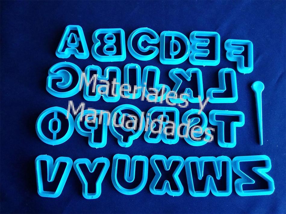 Alfabeto mooldes plásticos abecedario para muffins
