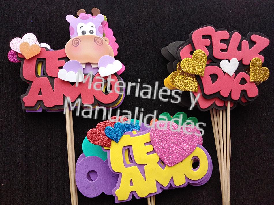 PINES FELIZ DIA FIGURAS EN FOMY EN FOAMI PARA MANUALIDADES AMOR Y AMISTAD,  MATERIALES PARA MANUALIDADES EN MASA FLEXIBLE FOAMY GOMA EVA PASTILLAJE Y  DECORACIÓN DE TORTAS