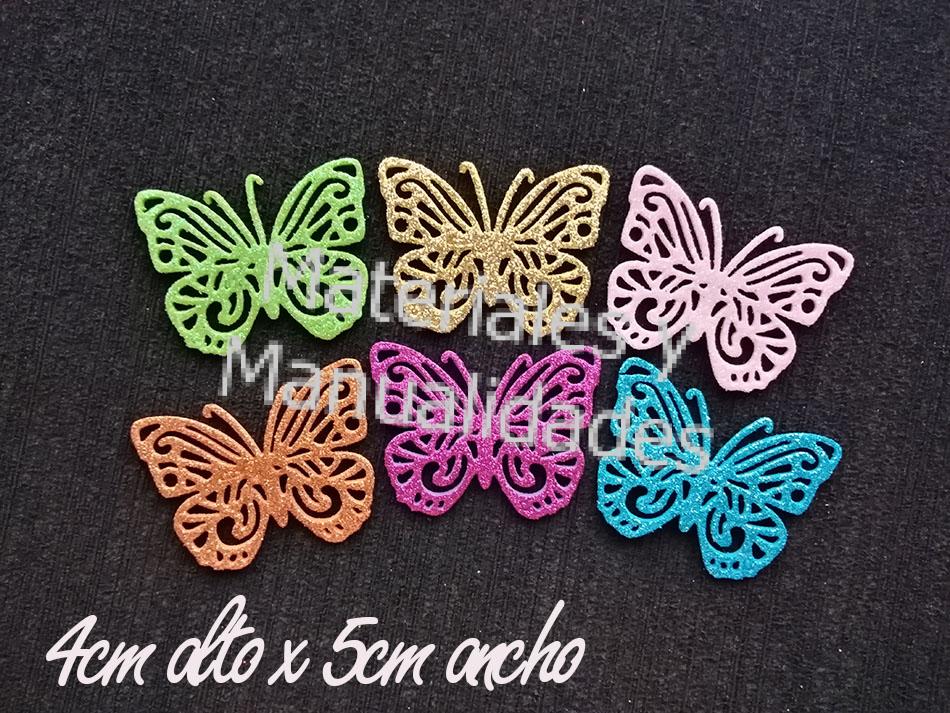 Set Alas de mariposas redondas 4cm x 5cm para decorar hadas 6pz