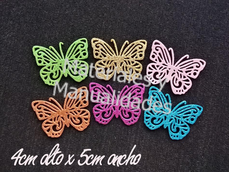 Set Mariposas en foami alas redondas para decorar manualidades