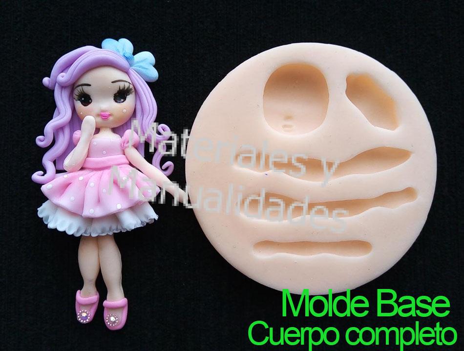 molde en silicona para crear muñecas en pasta fria foami