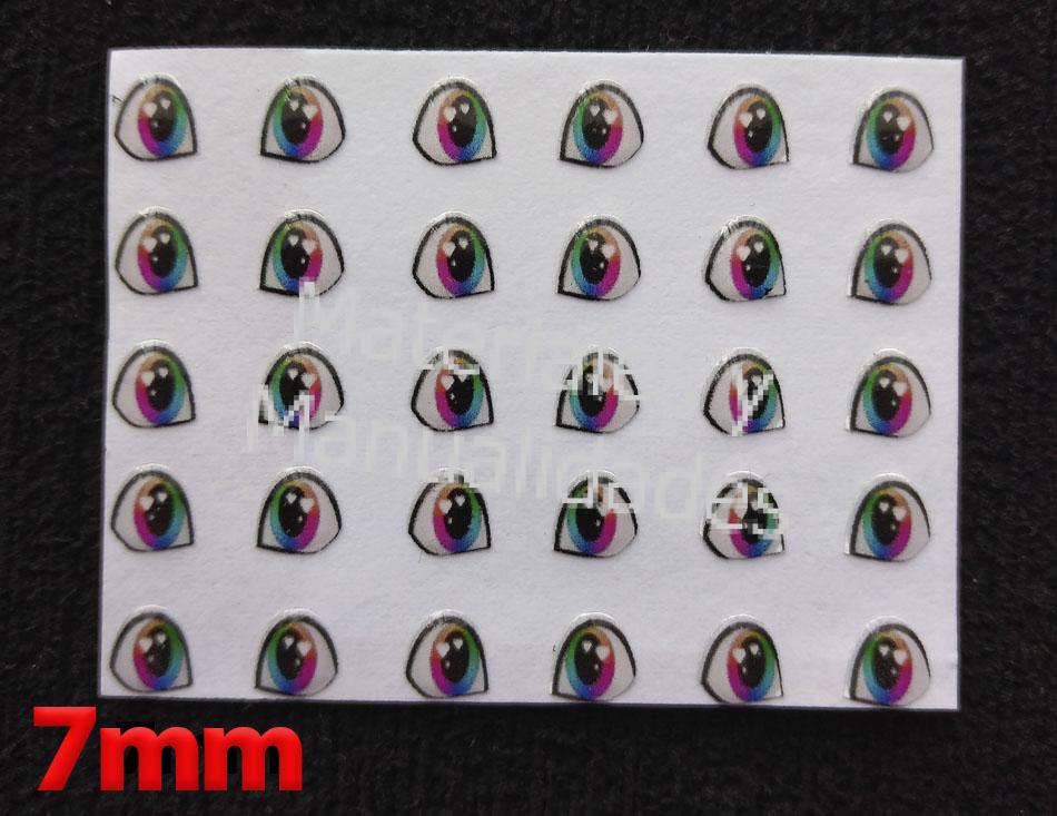 Blister de Ojos Adhesivos De 7 mm destallantes sticker 