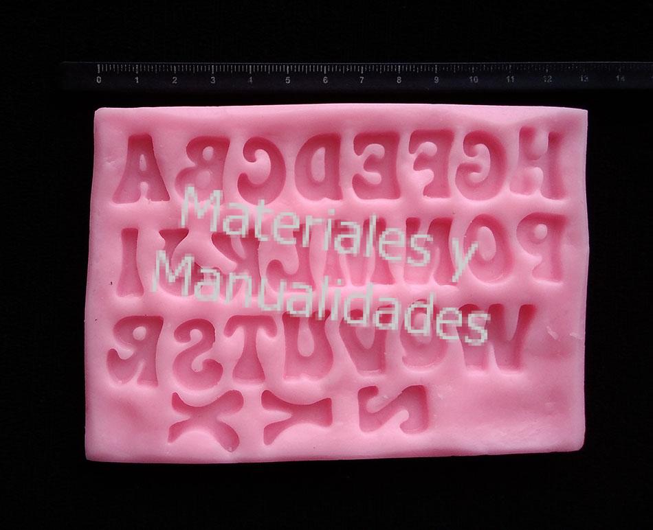Molde en silicona abecedario mayúscula letras timoteo 2cm