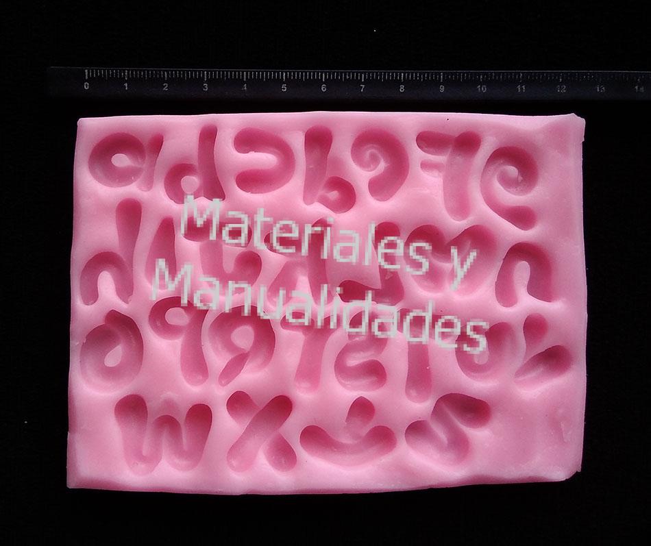 Molde Silicona Abecedario Minuscula Letras para tortas pastel muffins