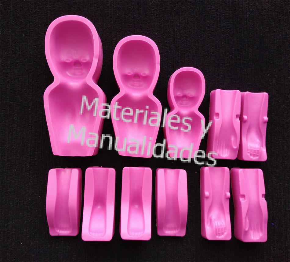 set molde multifuncional para muñecas en porcelanicrón o reposteria quice recordatorios