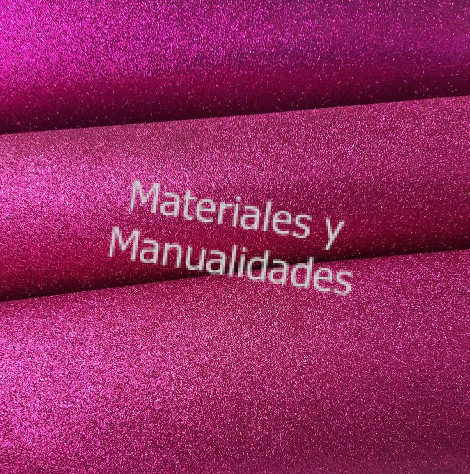 Lámina De Foamy Fucsia Diamantado o Glitter Escarchado